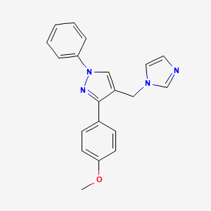 molecular formula C20H18N4O B10847233 4-(Imidazol-1-ylmethyl)-3-(4-methoxyphenyl)-1-phenyl-pyrazole 