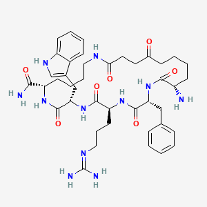 molecular formula C42H59N11O7 B10847235 c[CO-(CH2)2-CO-Nle-D-Phe-Arg-Trp-Lys]-NH2 