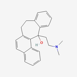 molecular formula C23H25NO B10847247 2-[2-(Dimethylamino)ethyl]tetracyclo[9.8.0.03,8.014,19]nonadeca-1(11),3,5,7,12,14,16,18-octaen-2-ol 