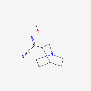 (3E)-N-methoxy-1-azabicyclo[2.2.2]octane-3-carboximidoyl cyanide