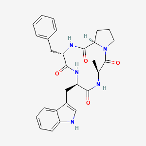 molecular formula C28H31N5O4 B10847360 c[L-Ala-D-pro-L-Phe-D-trp] 