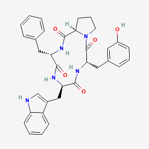 molecular formula C34H35N5O5 B10847367 c[L-mTyr-D-pro-L-Phe-D-trp] 