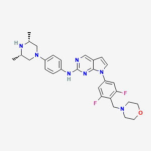 7-(3,5-Difluoro-4-(morpholinomethyl)phenyl)-N-(4-(cis-3,5-dimethylpiperazin-1-yl)phenyl)-7H-pyrrolo(2,3-d)pyrimidin-2-amine