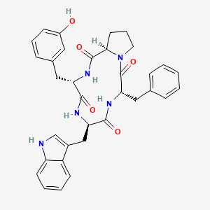 molecular formula C34H35N5O5 B10847387 c[L-Phe-D-pro-L-mTyr-D-trp] 