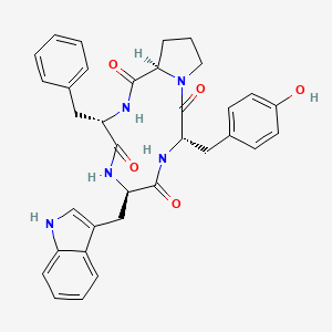 molecular formula C34H35N5O5 B10847394 c[L-Tyr-D-pro-L-Phe-D-trp] 