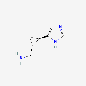 molecular formula C7H11N3 B10847396 rac-[(1R,2R)-2-(1H-imidazol-5-yl)cyclopropyl]methanamine 