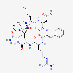 molecular formula C41H55N11O9 B10847451 c[Nle-Asp-D-Phe-Arg-Trp-Glu]-NH2 