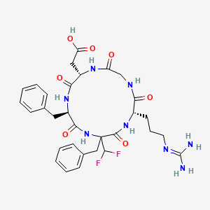 molecular formula C31H38F2N8O7 B10847464 c[RGDf-(S,R)-alpha-Dfm-F] 