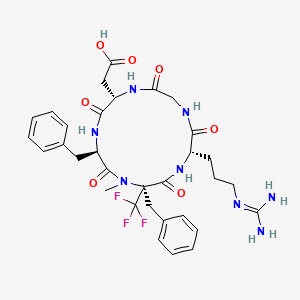 molecular formula C32H39F3N8O7 B10847512 c[RGDf-(S)-N-Me-alpha-TfmF] 