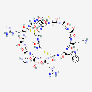 molecular formula C70H106N28O21S6 B10847552 Ccncaskwcrdhsrcc 