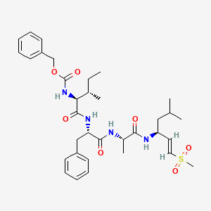 molecular formula C34H48N4O7S B10847557 Cbz-Ile-Phe-Ala-LeuVSMe 