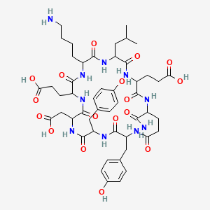 cyclo[DL-Asp-DL-Glu-DL-Lys-DL-Leu-DL-Glu-DL-gGlu(NH2)(NH2)-DL-Tyr-DL-Tyr]