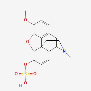 molecular formula C18H21NO6S B10847576 (9-methoxy-3-methyl-2,4,4a,7,7a,13-hexahydro-1H-4,12-methanobenzofuro[3,2-e]isoquinolin-7-yl) hydrogen sulfate 