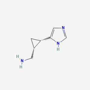 molecular formula C7H11N3 B10847585 [(1R,2S)-2-(1H-imidazol-5-yl)cyclopropyl]methanamine 