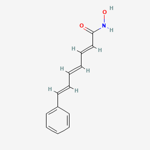 molecular formula C13H13NO2 B10847608 2,4,6-Heptatrienamide, N-hydroxy-7-phenyl-, (2E,4E,6E)- CAS No. 463329-07-9