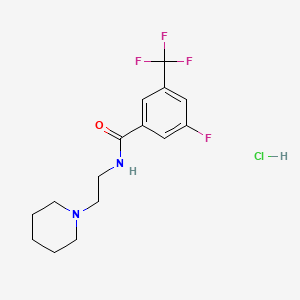 3-fluoro-N-(2-piperidin-1-ylethyl)-5-(trifluoromethyl)benzamide;hydrochloride