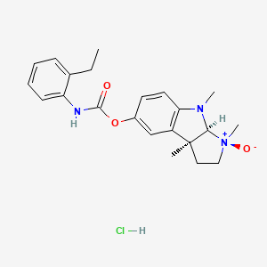 (-)-(3aS,8aS,1S)-1,2,3,3a,8,8a-Hexahydro-1,3a,8-trimethylpyrrolo(2,3-b)indol-5-ol-2'-ethylphenylcarbamate N-oxide hydrochloride