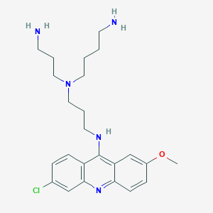 molecular formula C24H34ClN5O B10847645 (4-Aminobutyl)(3-aminopropyl){3-[(6-chloro-2-methyloxyacridin-9-yl)amino]propyl}amine 