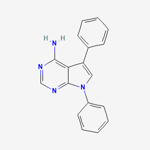 molecular formula C18H14N4 B10847655 5,7-Diphenylpyrrolo(2,3-d)pyrimidin-4-amine CAS No. 121405-24-1