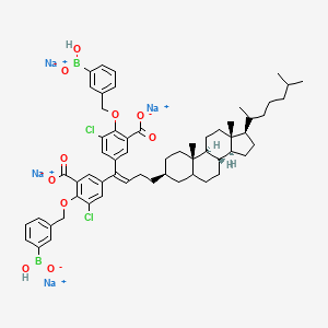 molecular formula C59H70B2Cl2Na4O10 B10847766 Cosalane derivative 