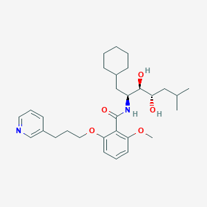 N-((2S,3R,4S)-1-cyclohexyl-3,4-dihydroxy-6-methylheptan-2-yl)-2-methoxy-6-(3-(pyridin-3-yl)propoxy)benzamide