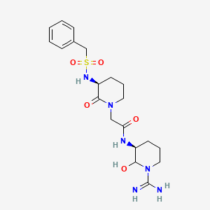 N-(1-Carbamimidoyl-2-hydroxy-piperidin-3-yl)-2-(2-oxo-3-phenylmethanesulfonylamino-piperidin-1-yl)-acetamide