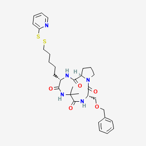 molecular formula C31H41N5O5S2 B10847901 cyclo(-L-Am7(S2Py)-Aib-L-Ser(Bzl)-D-Pro-) 