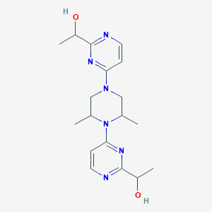 1-[4-[4-[2-(1-Hydroxyethyl)pyrimidin-4-yl]-3,5-dimethylpiperazin-1-yl]pyrimidin-2-yl]ethanol