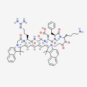 molecular formula C67H78N11O9+ B10847936 cyclo[RGDfK(cypate)] 