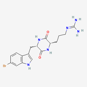 molecular formula C17H21BrN6O2 B10847955 Cyclo[(6-bromotryptophan)arginine] 