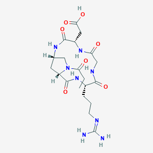 molecular formula C20H32N8O7 B10847965 cyclo-[-Arg-Gly-Asp-Amp23-] 