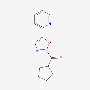 Cyclopentyl(5-(pyridin-2-yl)oxazol-2-yl)methanone