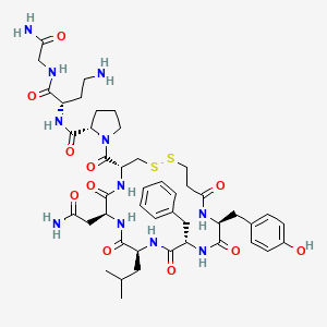 molecular formula C45H63N11O11S2 B10848013 d[Leu4,Dab8]VP 