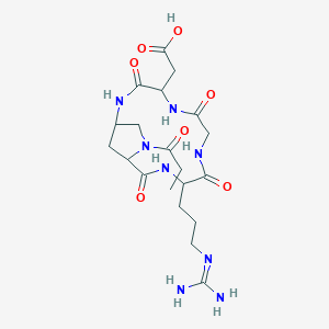 2-[10-[3-(Diaminomethylideneamino)propyl]-3,6,9,12-tetraoxo-14-propanoyl-2,5,8,11,14-pentazabicyclo[11.2.1]hexadecan-4-yl]acetic acid