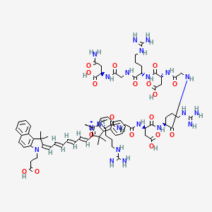 molecular formula C76H100N21O18+ B10848058 cypate-[(RGD)3-NH2]1 