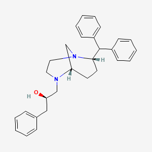 molecular formula C29H34N2O B10848061 (2R)-1-[(5S,8S)-8-benzhydryl-1,4-diazabicyclo[3.3.1]nonan-4-yl]-3-phenylpropan-2-ol 