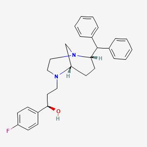 molecular formula C29H33FN2O B10848112 (1R)-3-[(5S,8S)-8-benzhydryl-1,4-diazabicyclo[3.3.1]nonan-4-yl]-1-(4-fluorophenyl)propan-1-ol 