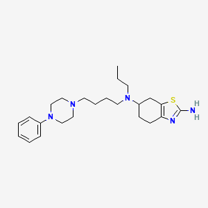 6-N-[4-(4-phenylpiperazin-1-yl)butyl]-6-N-propyl-4,5,6,7-tetrahydro-1,3-benzothiazole-2,6-diamine