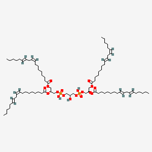 [(2R)-3-[hydroxy-[2-hydroxy-3-[hydroxy-[(2R)-2-[(9E,12E)-octadeca-9,12-dienoyl]oxy-3-[(9E,12Z)-octadeca-9,12-dienoyl]oxypropoxy]phosphoryl]oxypropoxy]phosphoryl]oxy-2-[(9Z,12E)-octadeca-9,12-dienoyl]oxypropyl] (9Z,12E)-octadeca-9,12-dienoate