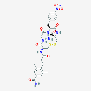 molecular formula C29H35N7O8S2 B10848148 Dcp-c[D-Cys-Gly-Phe(pNO2)-D-Cys]NH2 