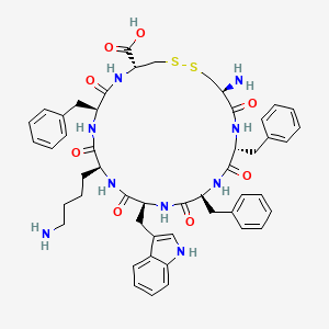 molecular formula C50H59N9O8S2 B10848151 Des-AA1,2,4,5,10,12,13-[D-Trp8]SRIF 