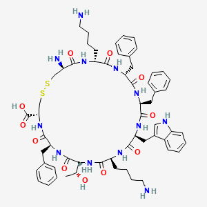 molecular formula C60H78N12O11S2 B10848165 Des-AA1,2,5,12,13-[D-Trp8]SRIF 