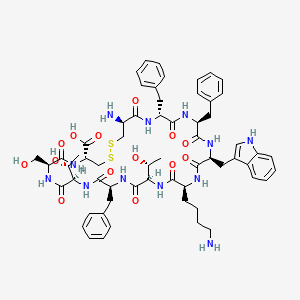 molecular formula C61H78N12O14S2 B10848195 Des-AA1,2,4,5-[D-Trp8]SRIF 