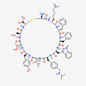 molecular formula C75H98N14O16S2 B10848205 Des-AA1,2,5-[D-Trp8,(NalphaMe)IAmp9,Tyr11]SRIF 