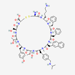 molecular formula C77H99N13O16S2 B10848221 Des-AA1,2,5-[D-Nal8,(NalphaMe)IAmp9,Tyr11]SRIF 