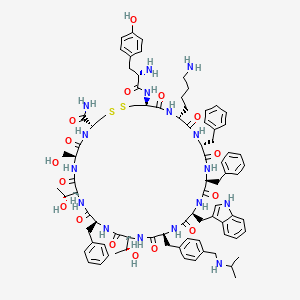 Des-AA1,5-[Tyr2,D-Trp8,IAmp9]Cbm-SRIF