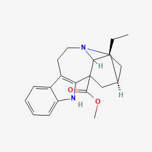 molecular formula C21H26N2O2 B10848271 methyl (15S,17S)-17-ethyl-3,13-diazapentacyclo[13.3.1.02,10.04,9.013,18]nonadeca-2(10),4,6,8-tetraene-1-carboxylate 