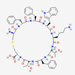 molecular formula C58H73N11O12S2 B10848278 Des-AA1,2,4,5,13-[D-Trp8]-SRIF 