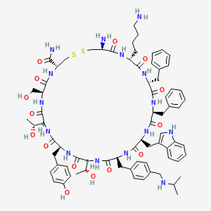 Des-AA1,2,5-[D-Trp8,IAmp9,Tyr11]Cbm-SRIF