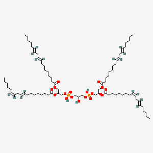 [(2R)-3-[hydroxy-[2-hydroxy-3-[hydroxy-[(2R)-2-[(9E,12Z)-octadeca-9,12-dienoyl]oxy-3-[(9E,12E)-octadeca-9,12-dienoyl]oxypropoxy]phosphoryl]oxypropoxy]phosphoryl]oxy-2-[(9Z,12E)-octadeca-9,12-dienoyl]oxypropyl] (9E,12E)-octadeca-9,12-dienoate